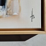 Framed abstract painting