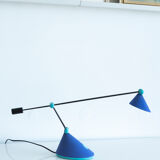 Lampe bleu vintage années 80 design