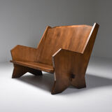 Italian Settee in Stained Beech - 1940's