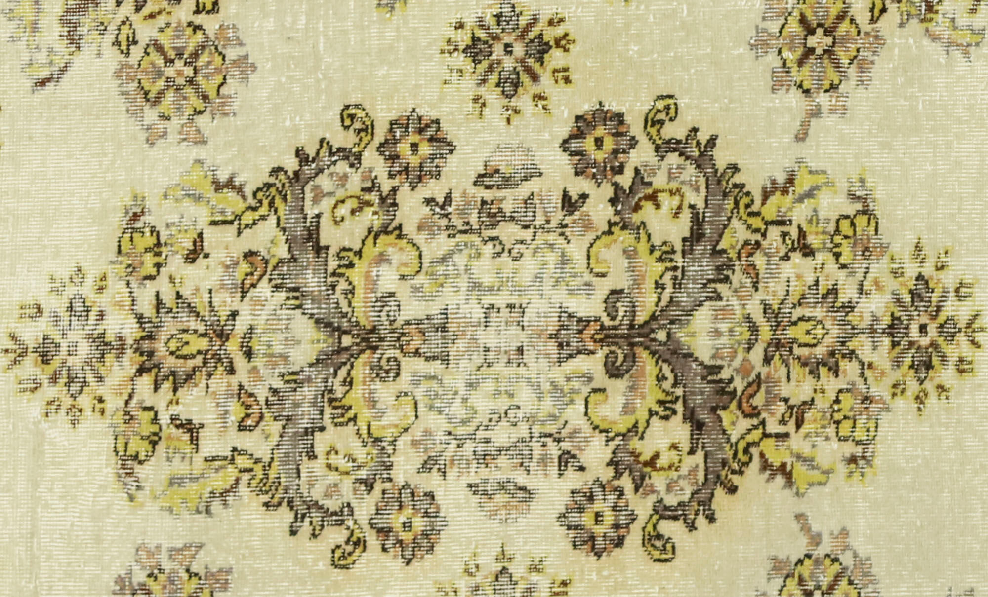 Anatolian handmade vintage rug 233 cm x 165 cm