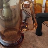 Amber glass carafe