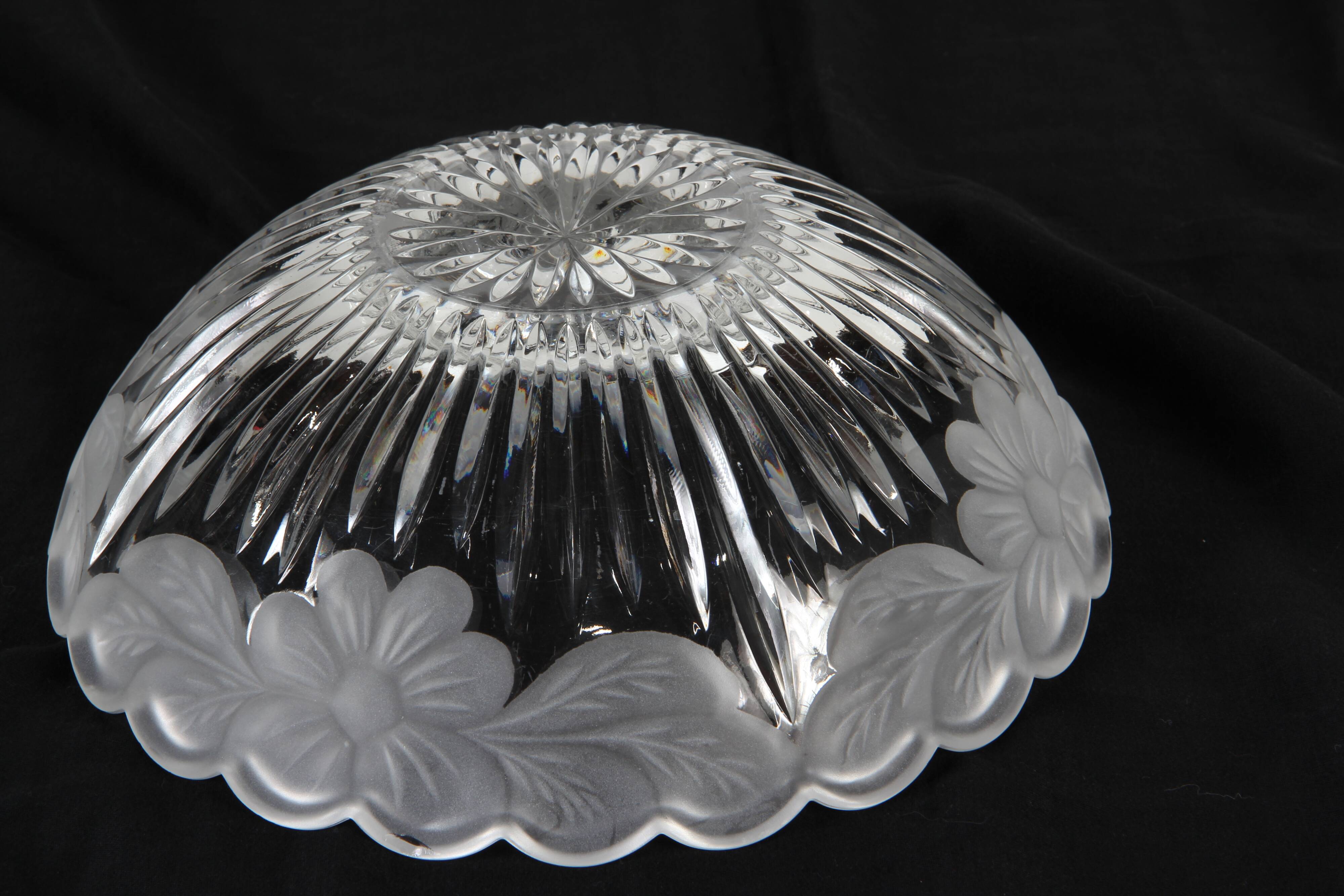 Crystal salad bowl