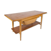 Table en chêne et teck de design danois des années 1960