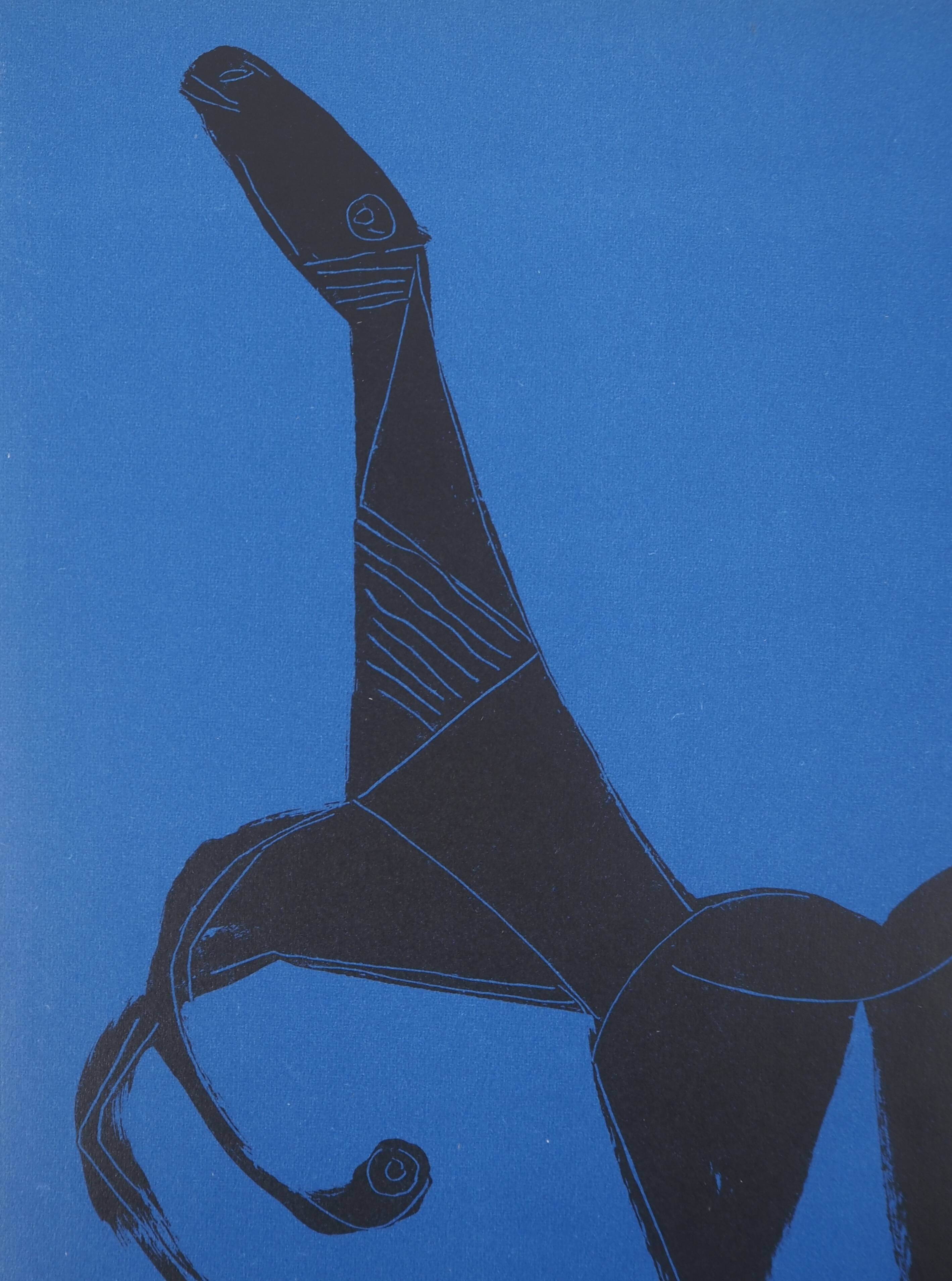 Marino Marini: The Black Horse - Original Signed Lithograph