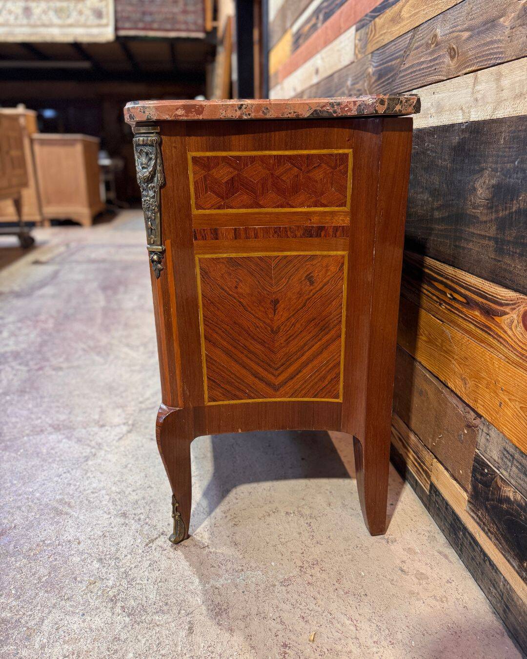 Transitional Louis XV / Louis XVI style chest of drawers