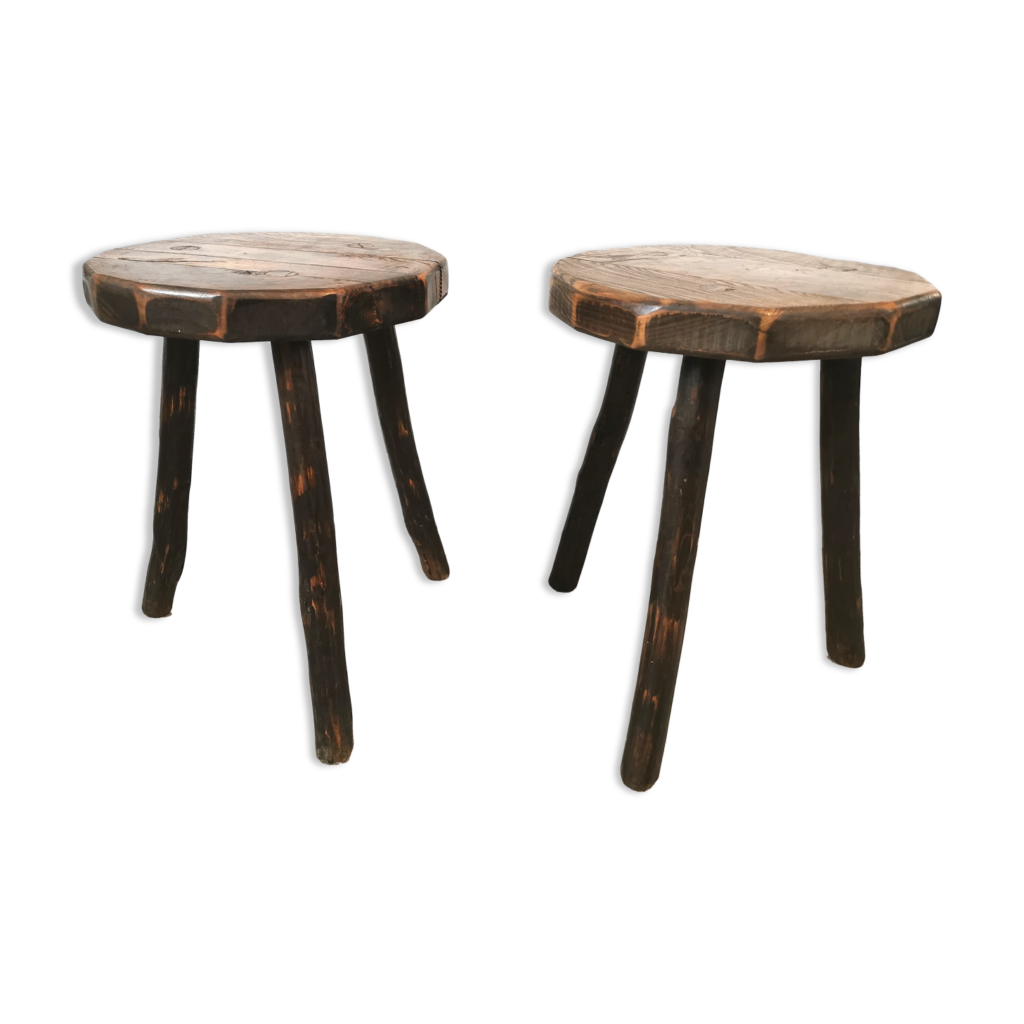 Pair of tripod stools