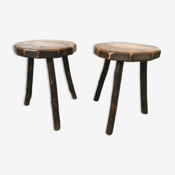 Pair of tripod stools