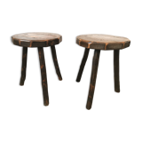 Pair of tripod stools