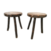 Pair of tripod stools