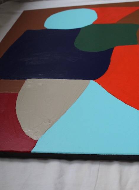 Colorful abstract painting "obnubilated" limited series