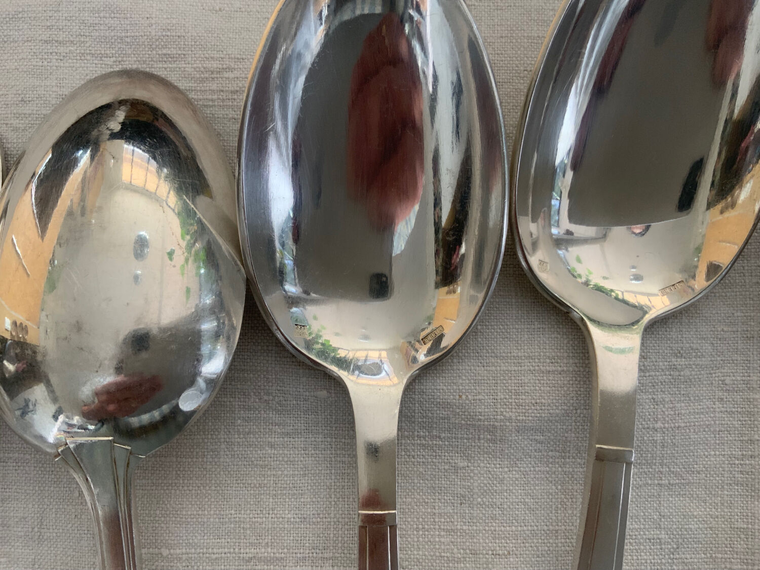 12 silver-plated spoons