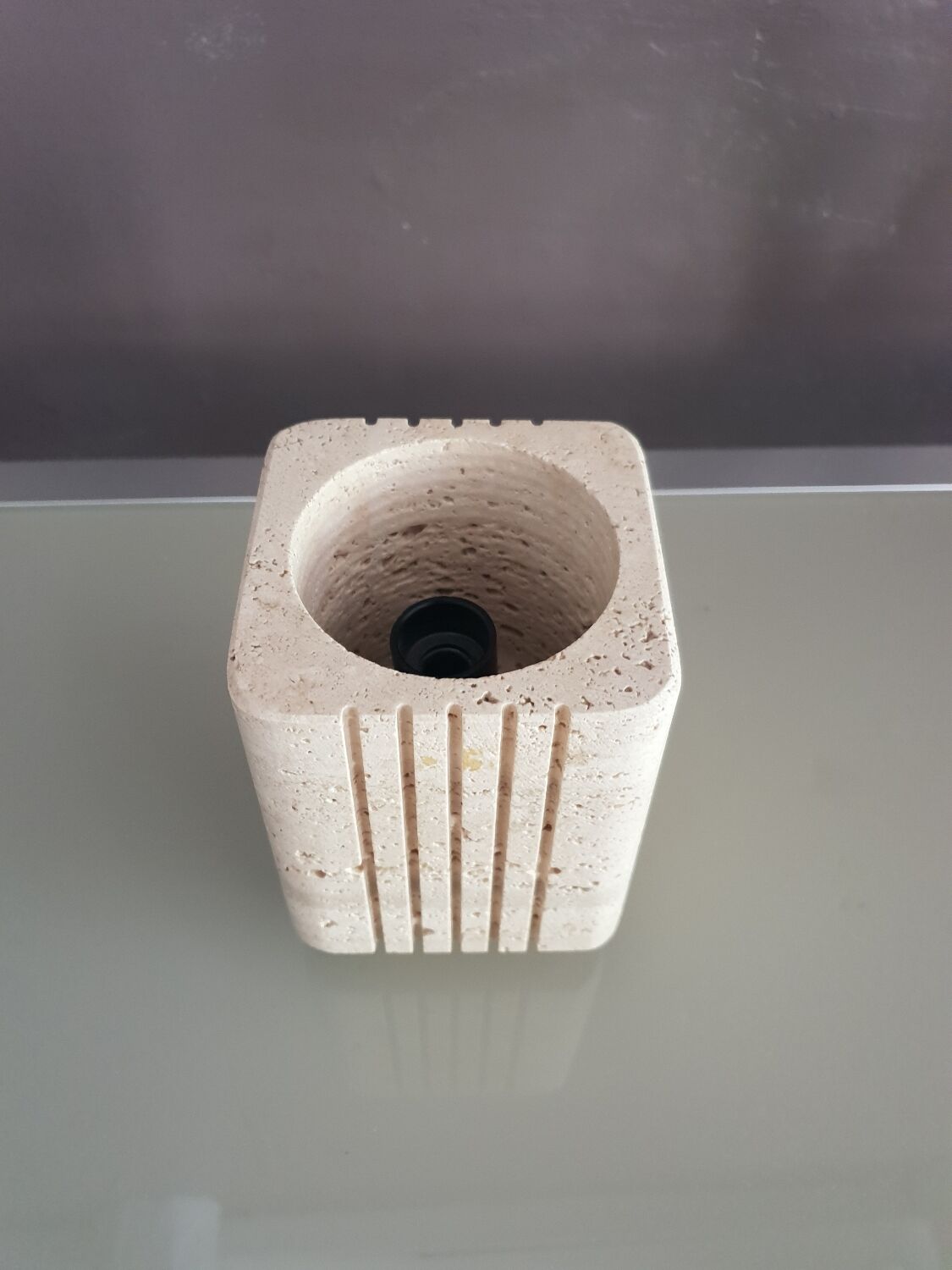 Travertine lamp 1970