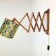 Scandinavian Teak Scissor Wall Lamp, 1950s