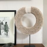 Sculpture tribal necklace Papou in shells