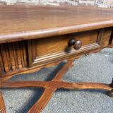 Alsatian farm table in vintage walnut 1850s