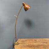 Industria Rotterdam clamp lamp made of brass and copper from the 1930s