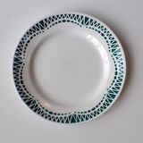 Petite assiette Sarreguemines au décor bleu canard