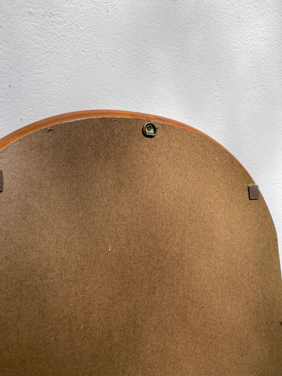 Vintage ethnic rattan mirror