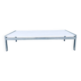 Postmodern Italian Carrara Marble Low Coffee Table, 1970s