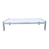Postmodern Italian Carrara Marble Low Coffee Table, 1970s