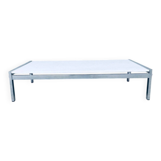 Postmodern Italian Carrara Marble Low Coffee Table, 1970s