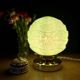 Vintage art deco globe table lamp in mint green Clichy glass