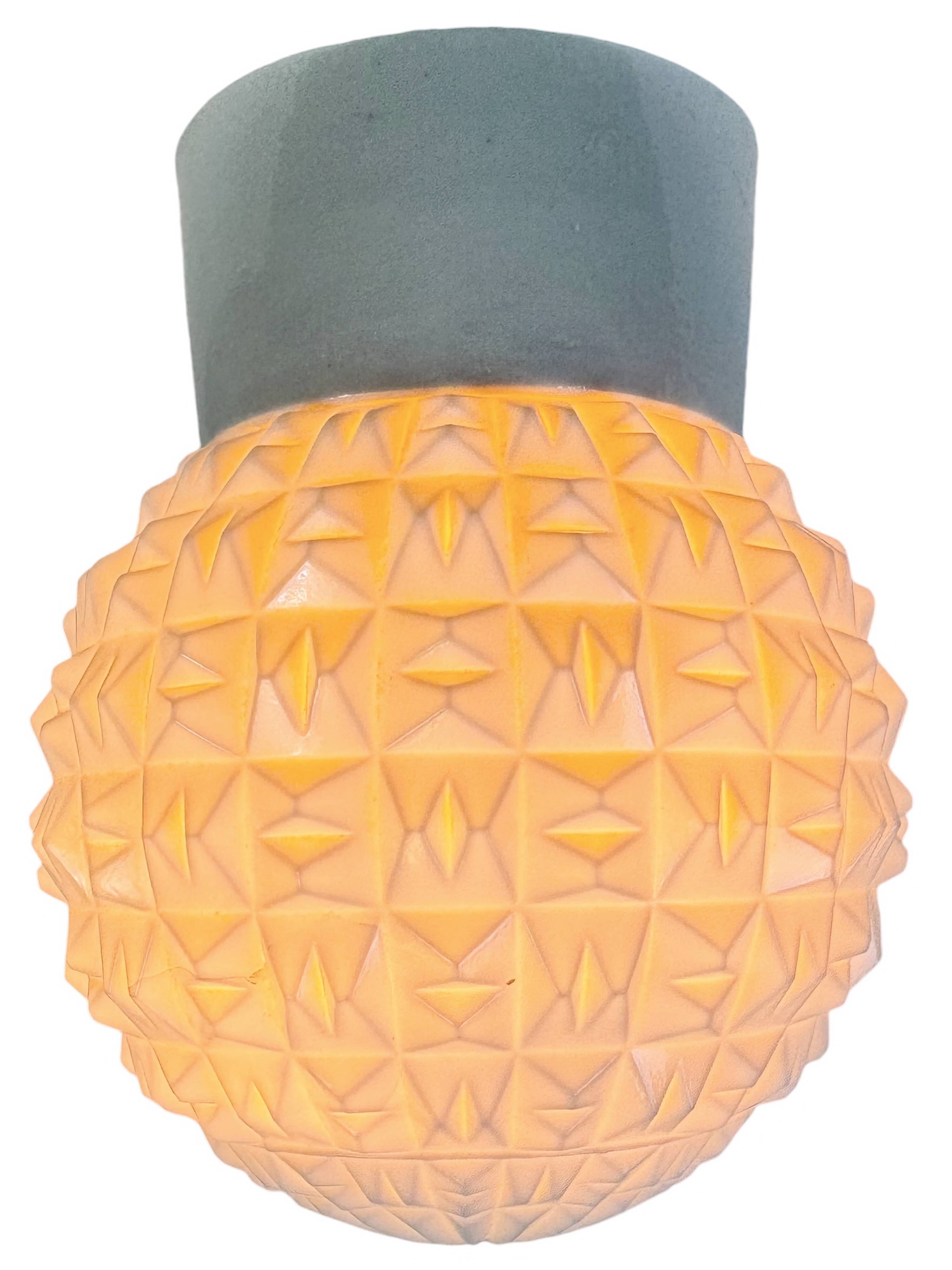 Vintage White Porcelain Ceiling Light, 1970s