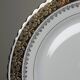 Set of 6 vintage flat plates ADP L Royal Limoges, gilded porcelain - 1
