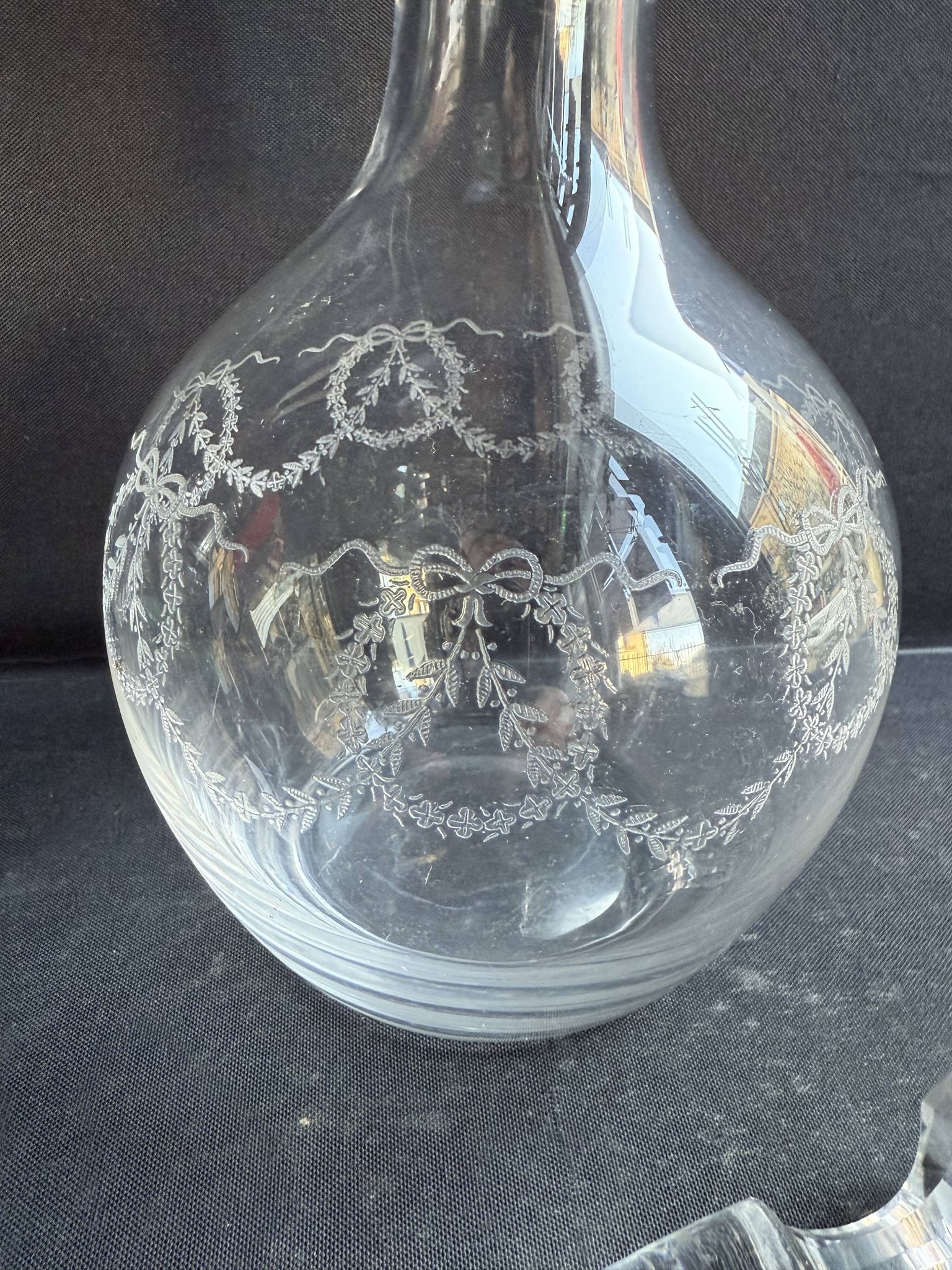 Engraved crystal carafe - Saint Louis Stella
