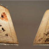 Paire d’abats- jour artisanale vintage