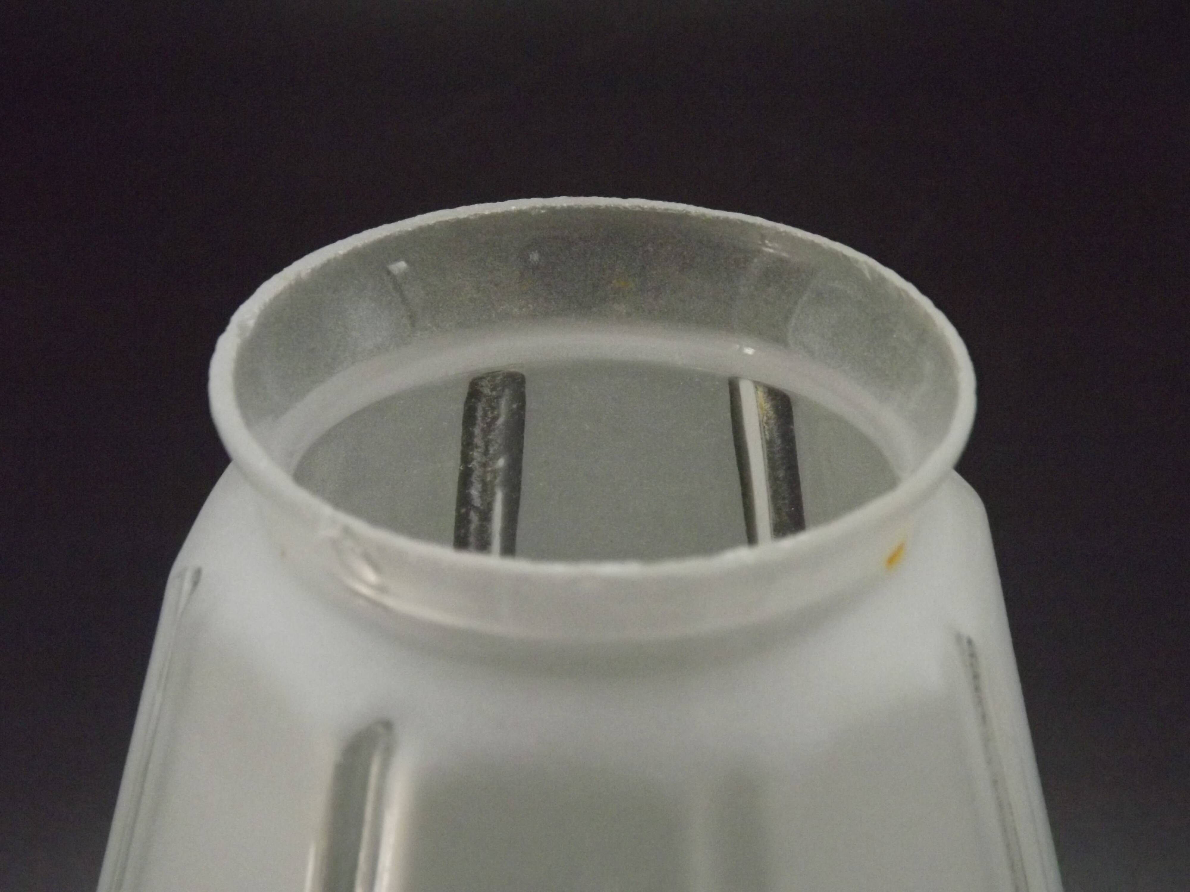 French Vintage Art Deco Replacement Shade With Grooved Abstract Design 0184