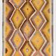 Fade Yellow Long Wide  Vintage Kilim Rug,Geometric Tribal Design,152x296 Cm