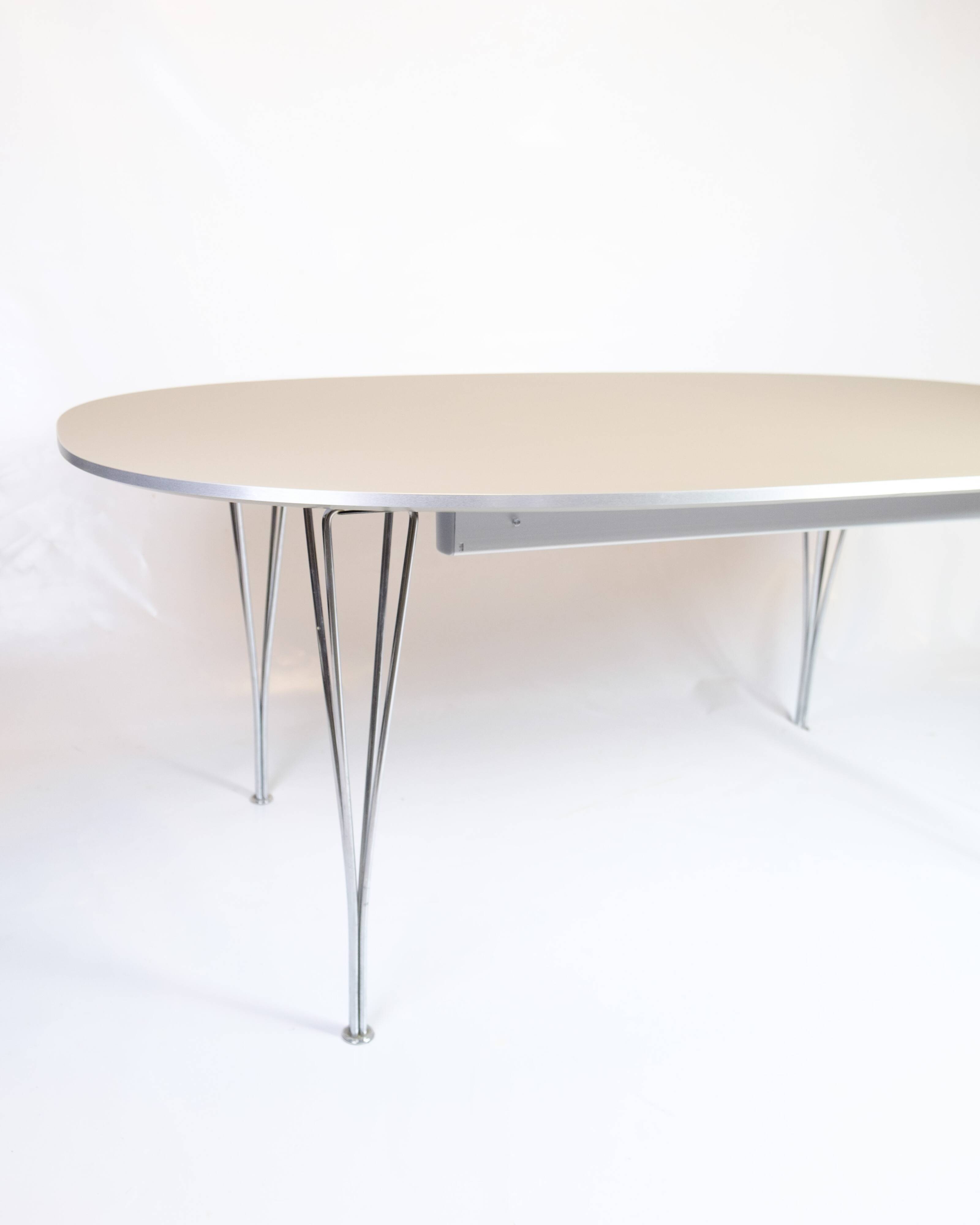 Superellipse Dining Table Model B616 With Grey Laminate By Piet Hein