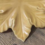 Autumn leaf plate Barbotine