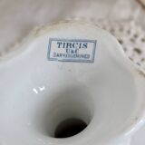 Large pedestal dish - Tircis model - Antique earthenware tableware set from Sarreguemines