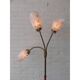 Lampadaire vintage avec trois teintes de verre