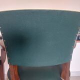 paire de chaises, fauteuils bridges vert foncé