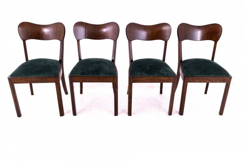 Set of Art Deco chairs, Poland, 1930s.