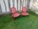 Paires de cabriolet style Louis xv rose saumon