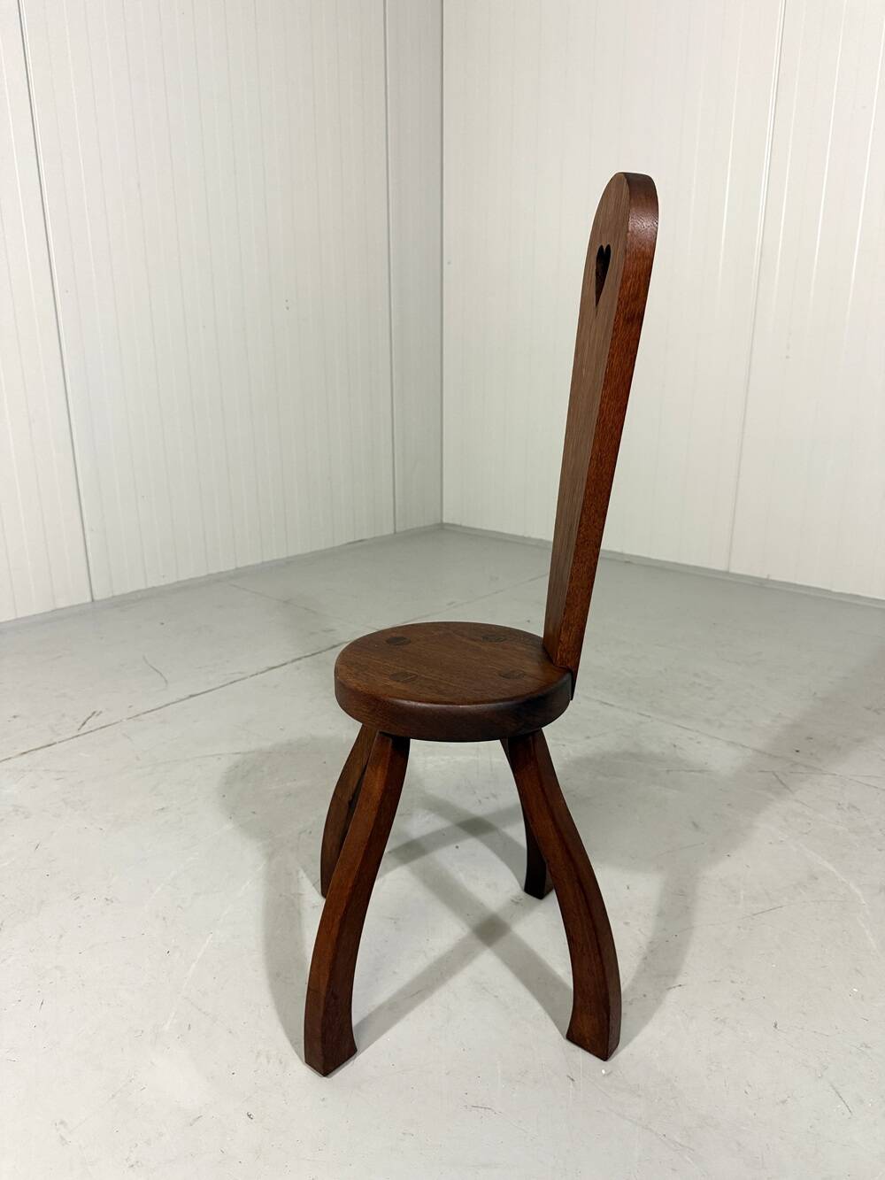 Brutalist rustic small chair stool side table plant table 1960’s