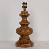 Lampe en bois tourné
