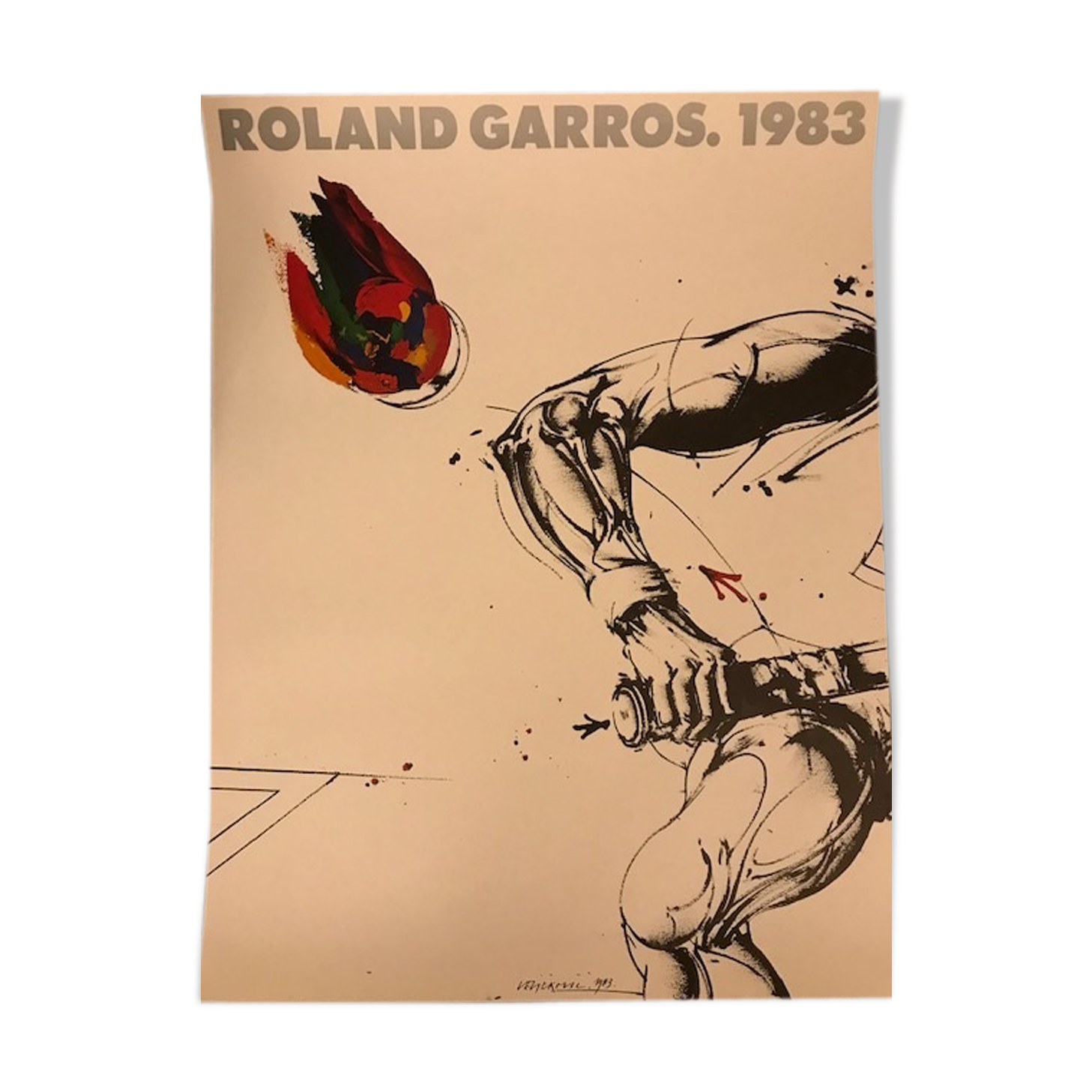 Official poster of the 1983 Roland Garros tournament
