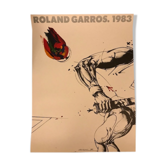 Affiche officielle du tournoi Roland Garros 1983