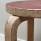 Alvar Aalto Artek Stool 60 Finland 1950s Vintage Birch Original Patina