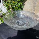 Large cut on bubbled crystal heel