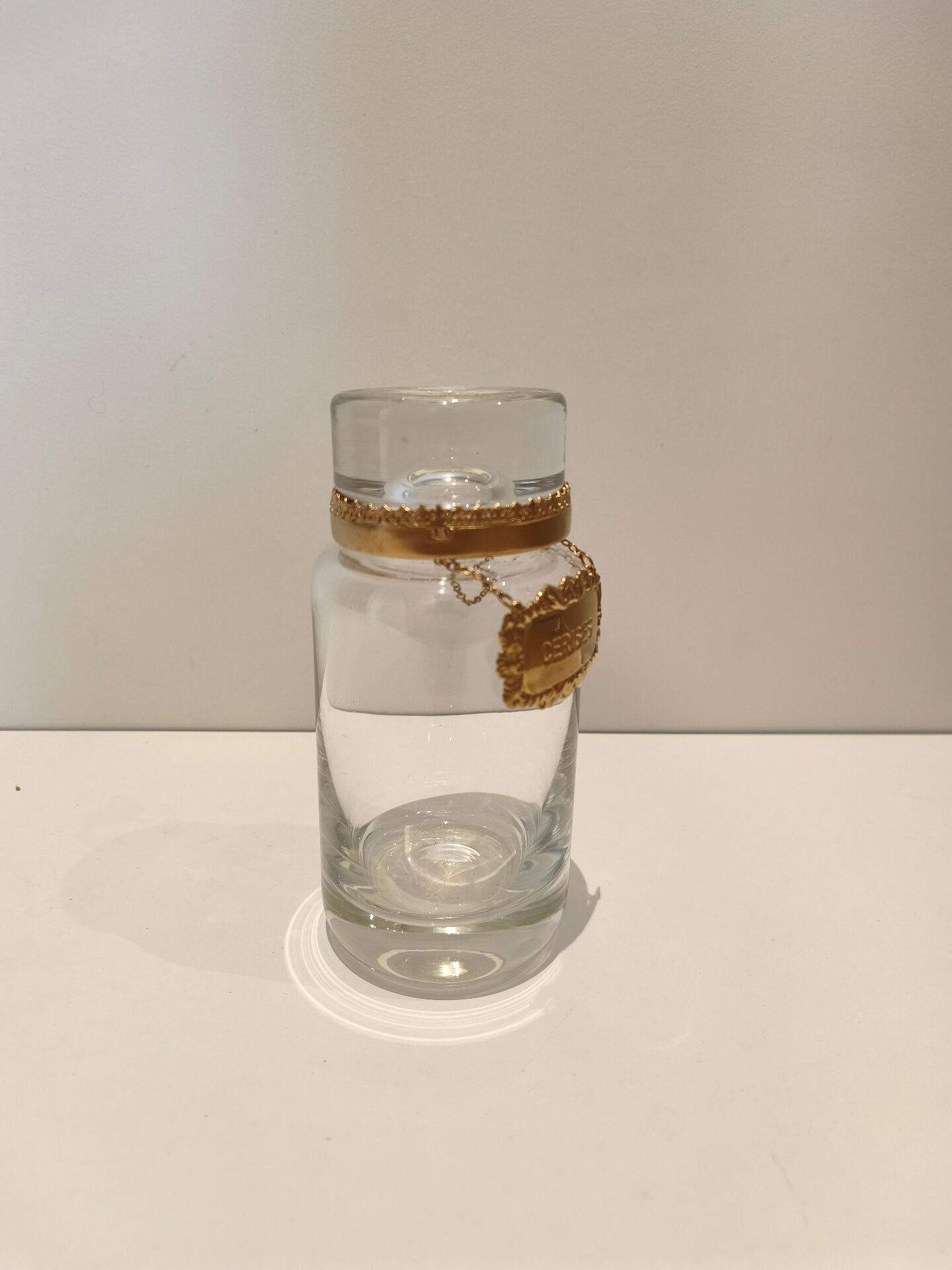 Vintage crystal cherry jar