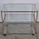 Gold metal serving trolley