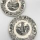 Set of 6 antique choisy-le-roi earthenware plates with grisaille decoration