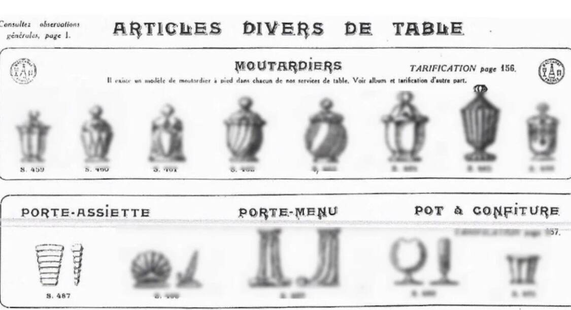 7 anciens porte couteaux cale assiette modèle bambou Portieux