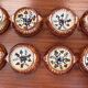 Set of 12 ear bowls with saucers – Quimper earthenware – P. Fouillen